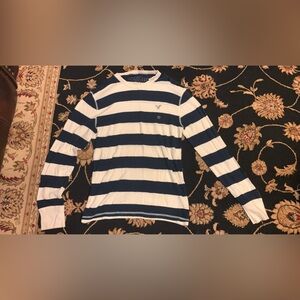 American Eagle Shirt Men’s Long Sleeve Black Waffle Vintage Fit Medium